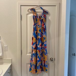 Shoulder Tie Maxi Dress